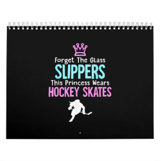 Cute Ice Hockey Girls Gift Women Quote Kalender