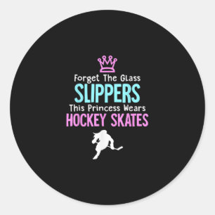 Cute Ice Hockey Girls Gift Women Quote Runt Klistermärke