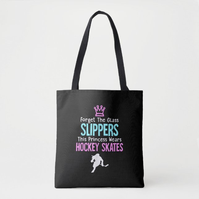Cute Ice Hockey Girls Gift Women Quote Tygkasse (Framsida)
