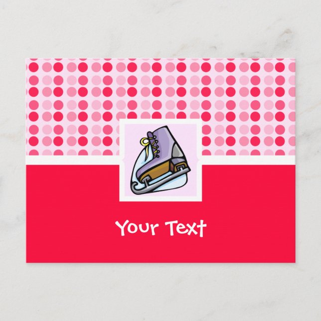 Cute Ice Skate Vykort (Framsida)