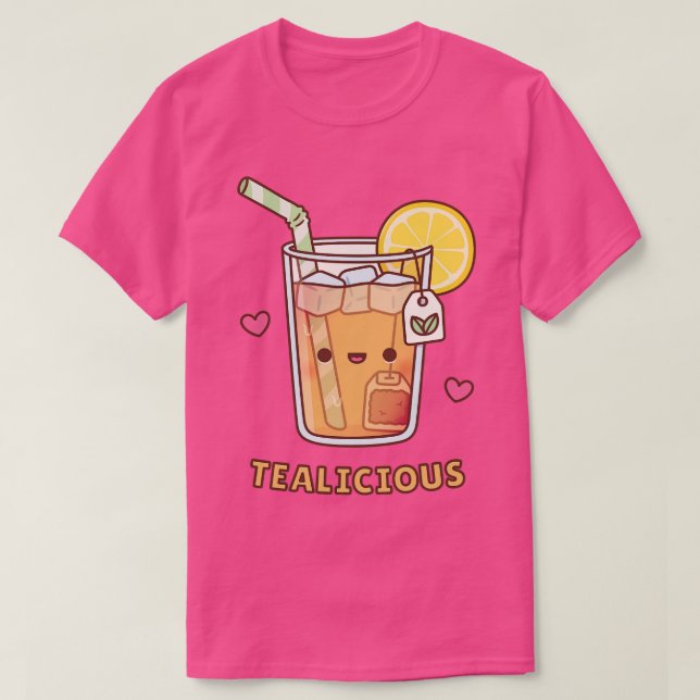 Cute Iced Lemon Tea Tealicious Pun T Shirt (Design framsida)