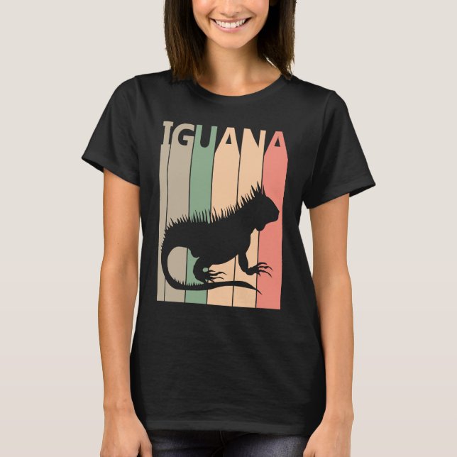 Cute Iguana Animal T Shirt (Framsida)