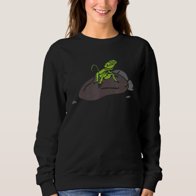 Cute Iguana Lizard Pet Reptile T Shirt (Framsida)
