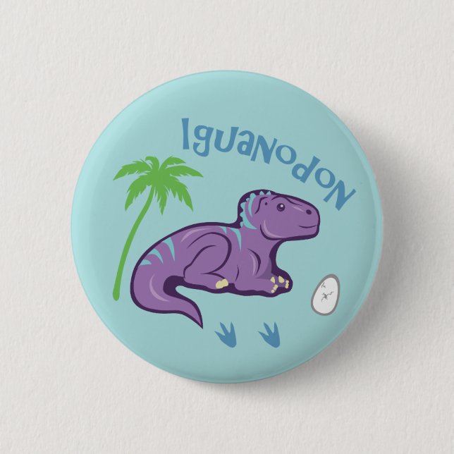 Cute Iguanodon Knapp (Framsida)