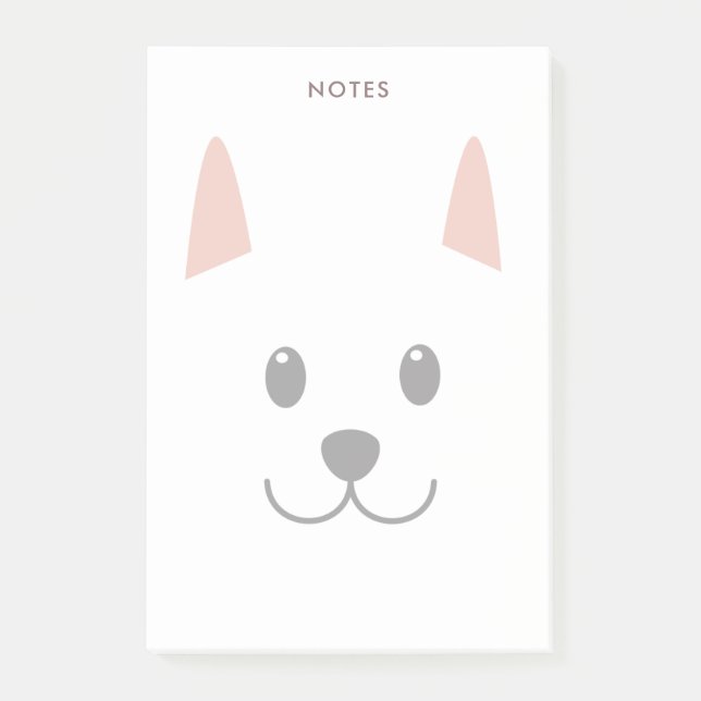 Cute Illustrated Hund Post-it Block (Framsida)