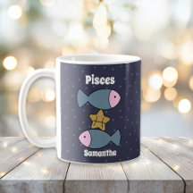 Cute Illustrated Pisces Zodiac-Personlig