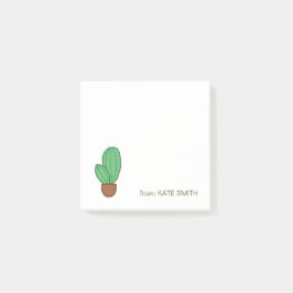 Cute Illustrated Pots of Succulents and Cactus Post-it Block