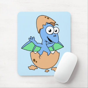 Cute Illustration av en Baby Pterodactyl-skrafferi Musmatta