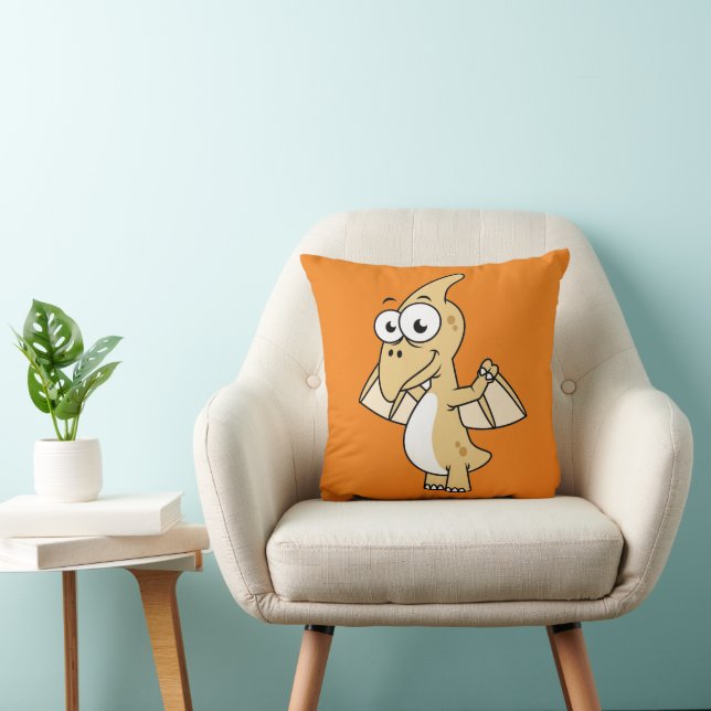 Cute Illustration av en pterodactyl. 2 Kudde (Stol)