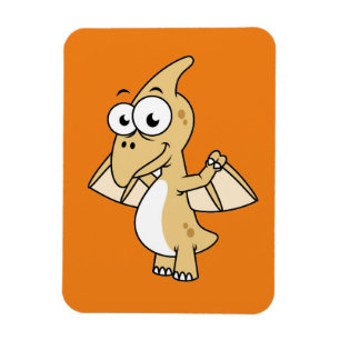 Cute Illustration av en pterodactyl. 2 Magnet