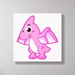 Cute Illustration av en pterodactyl. Canvastryck