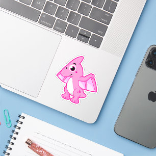 Cute Illustration av en pterodactyl. Klistermärken