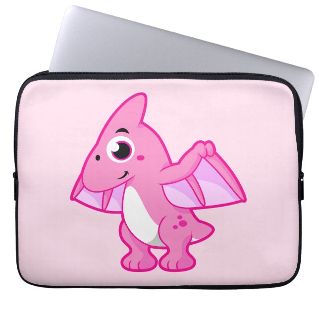 Cute Illustration av en pterodactyl. Laptop Fodral (Framsidan)