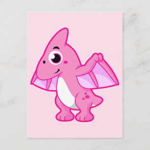Cute Illustration av en pterodactyl. Vykort