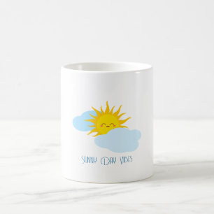 Cute Illustration av Sol sjömil med text mugg
