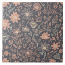 Cute illustration grafisk linje ritad blommor