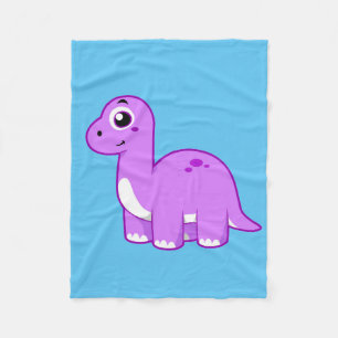 Cute Illustration of a Brontosaurus Dinosaur. Fleecefilt