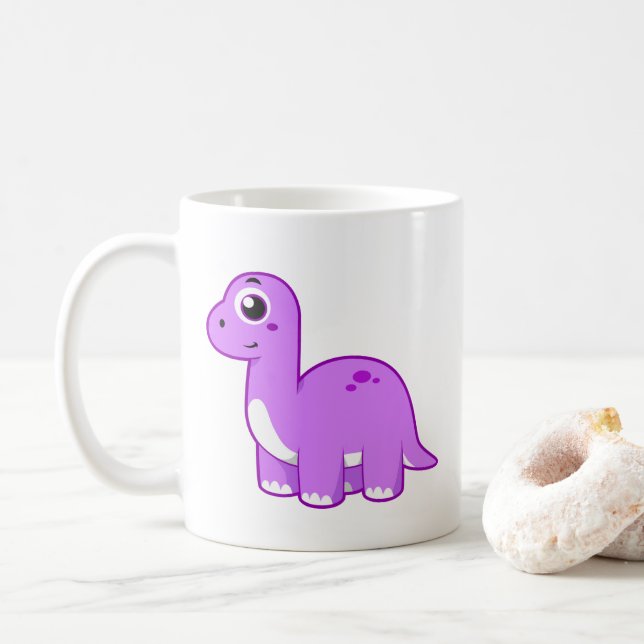 Cute Illustration of a Brontosaurus Dinosaur. Kaffemugg (Med munk)