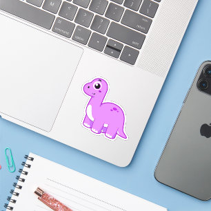 Cute Illustration of a Brontosaurus Dinosaur. Klistermärken
