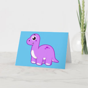 Cute Illustration of a Brontosaurus Dinosaur. Kort
