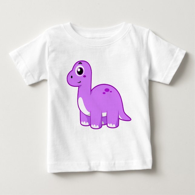 Cute Illustration of a Brontosaurus Dinosaur. T Shirt (Framsida)