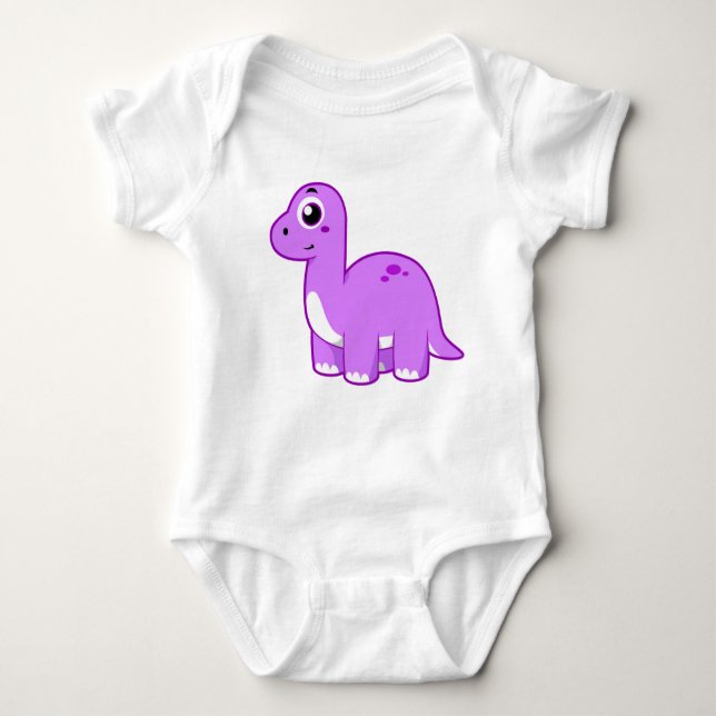 Cute Illustration of a Brontosaurus Dinosaur. T Shirt (Framsida)
