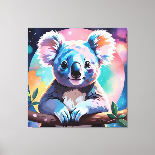 Cute illustration of a koala canvastryck (Framsida)