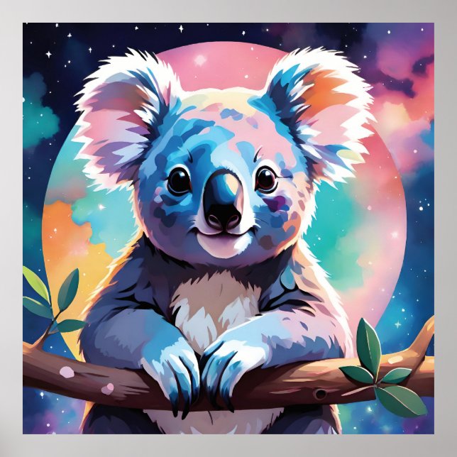 Cute illustration of a koala poster (Framsidan)