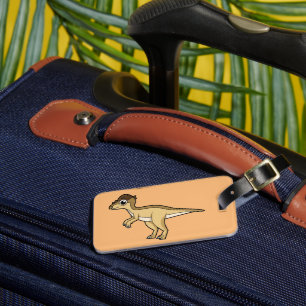 Cute Illustration of a Pachycephalosaurus dinosaur Bagagebricka