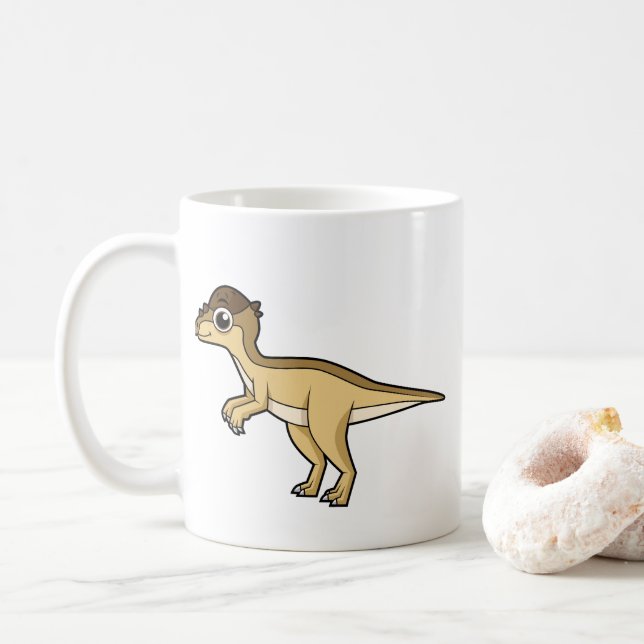 Cute Illustration of a Pachycephalosaurus dinosaur Kaffemugg (Med munk)