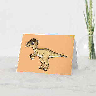 Cute Illustration of a Pachycephalosaurus dinosaur Kort
