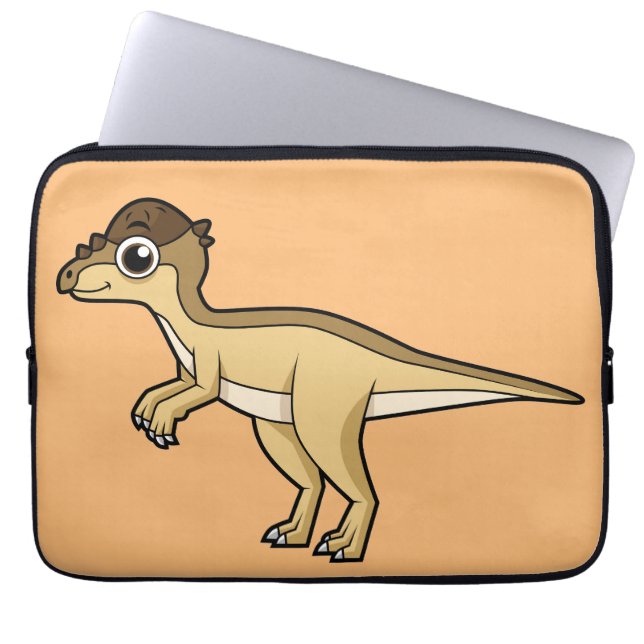 Cute Illustration of a Pachycephalosaurus dinosaur Laptop Fodral (Framsidan)