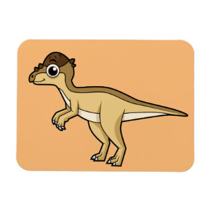 Cute Illustration of a Pachycephalosaurus dinosaur Magnet