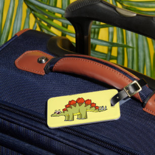 Cute Illustration of a Stegosaurus dinosaur. Bagagebricka