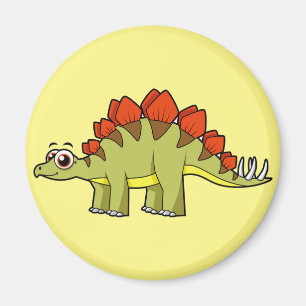 Cute Illustration of a Stegosaurus dinosaur. Magnet