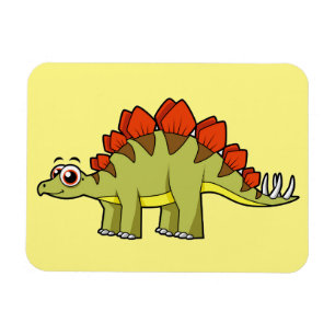 Cute Illustration of a Stegosaurus dinosaur. Magnet