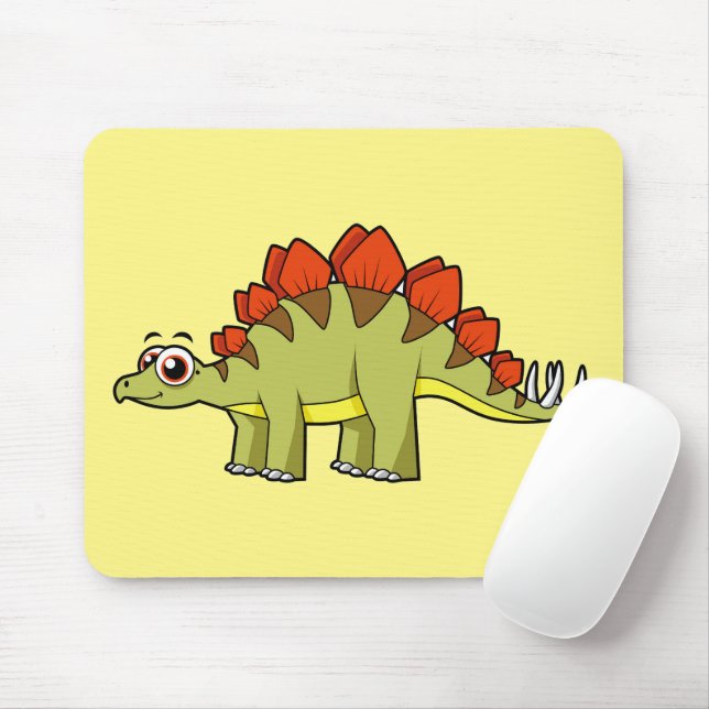 Cute Illustration of a Stegosaurus dinosaur. Musmatta (Med mus)