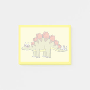 Cute Illustration of a Stegosaurus dinosaur. Post-it Block