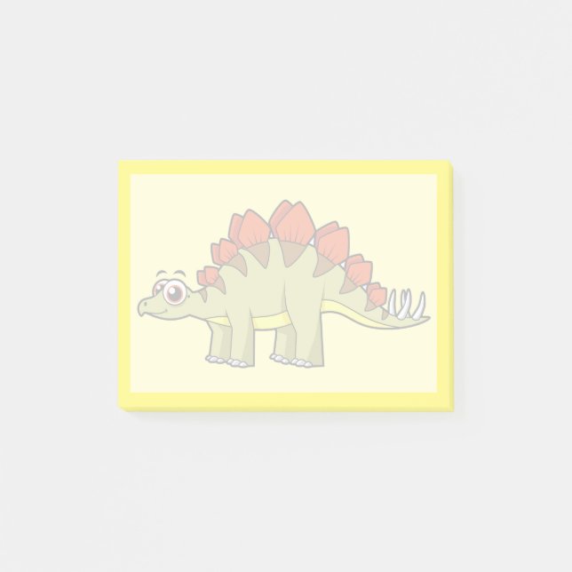 Cute Illustration of a Stegosaurus dinosaur. Post-it Block (Framsida)