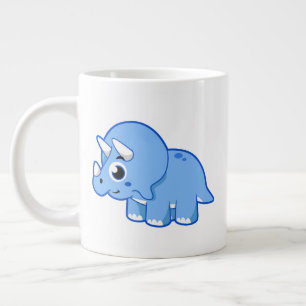 Cute Illustration of a Triceratops Dinosaur. Jumbo Mugg