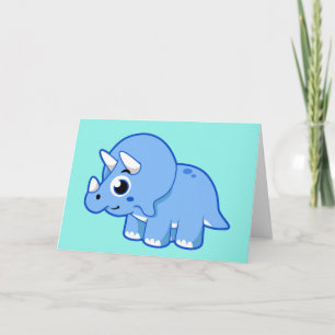 Cute Illustration of a Triceratops Dinosaur. Kort