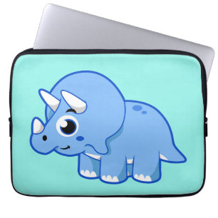 Cute Illustration of a Triceratops Dinosaur. Laptop Fodral