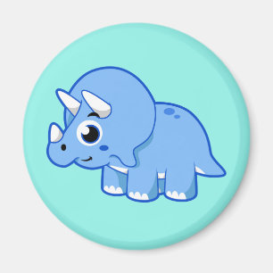 Cute Illustration of a Triceratops Dinosaur. Magnet