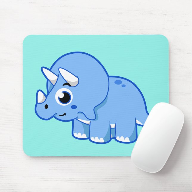 Cute Illustration of a Triceratops Dinosaur. Musmatta (Med mus)