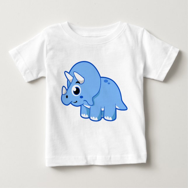 Cute Illustration of a Triceratops Dinosaur. T Shirt (Framsida)