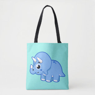 Cute Illustration of a Triceratops Dinosaur. Tygkasse
