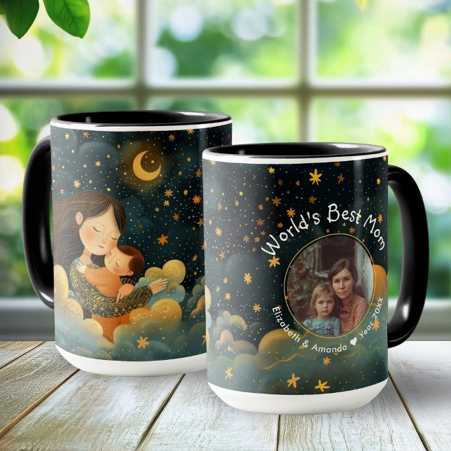 Cute Illustration of Mor & Child | Mors dag Mugg (Cute Illustration of Mother & Child | Mother's Day Mug)
