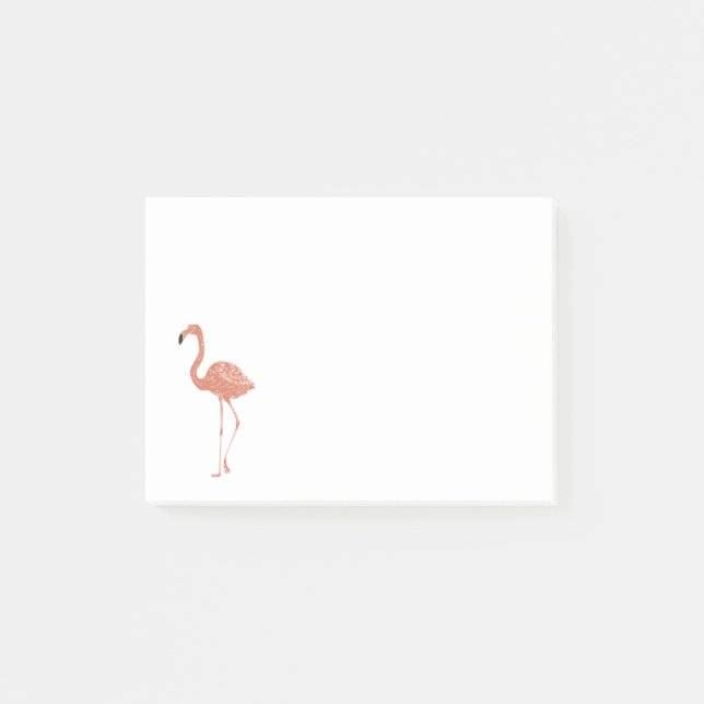 Cute illustration red flamingo linocut post-it block (Framsida)