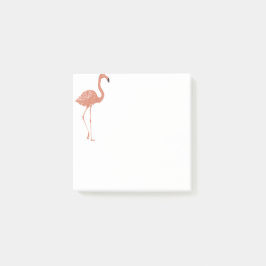 Cute illustration red flamingo linocut post-it block