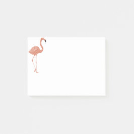 Cute illustration red flamingo linocut post-it block